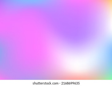 Iridescent Gradient. Cosmos Paper. Modern Card. Retro Futuristic Brochure. Holographic Background. Hologram Texture. Purple Metal Background. Soft Effect. Pink Iridescent Gradient