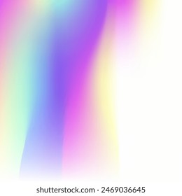 Iridescent Gradient. Girlie Light. Retro Holography Brochure. Fantasy Paper. Pearlescent Background. Pop Vector. Holographic Background. Violet Shiny Texture. Blue Iridescent Gradient