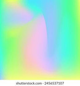 Iridescent Gradient. Hippie Soft Texture. Shiny Creative Invitation. Holographic Background. Hologram Background. Metal Mesh. Bright Foil. Blur Surface. Blue Iridescent Gradient