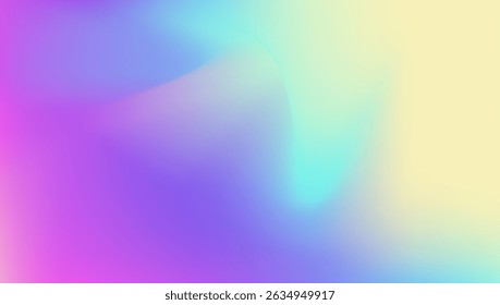 Iridescent Gradient. Hologram Background. Neon Surface. Purple Blur Background. Soft Spectrum Invitation. Digital Cover. Abstract Texture. Modern Paper. Blue Iridescent Gradient