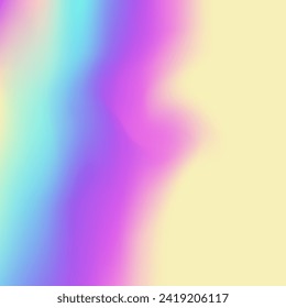 Iridescent Gradient. Hologram Background. Pink Neon Texture. Pop Design. Pastel Paper. Shiny Spectrum Brochure. Abstract Texture. Girlie Foil. Purple Iridescent Gradient