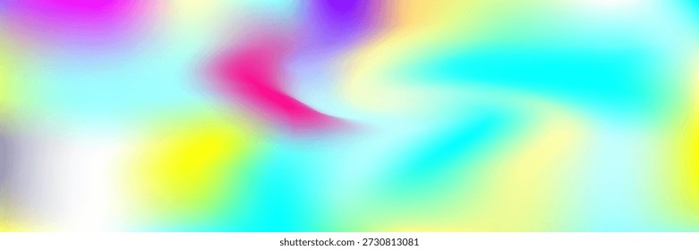 Gradiente iridiscente. Fondo del holograma. Textura suave rosa. Volante Hipster. Ilustración geométrica de metal. Fluido cromado. Fondo holográfico. Imagen brillante. Gradiente iridiscente azul