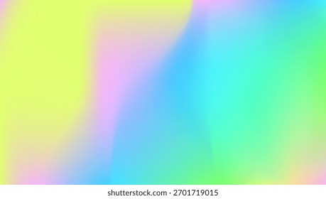 Iridescent Gradient. Hologram Texture. Cosmos Foil. Soft Cover. Psychedelic Blur Background. Pop Geometric Template. Pearlescent Background. Neon Surface. Blue Iridescent Gradient