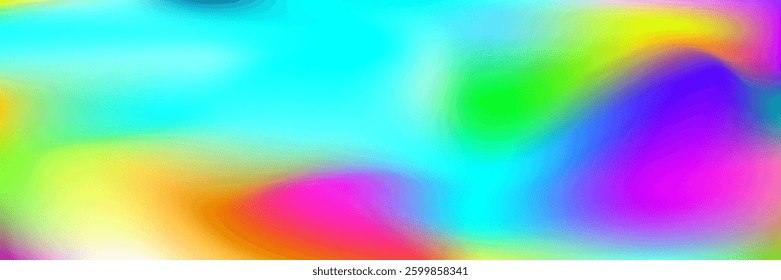 Iridescent Gradient. Hologram Texture. Purple Pop Background. Pastel Card. Retro Futuristic Backdrop. Minimal Fluid. Holographic Background. Blur Banner. Violet Iridescent Gradient