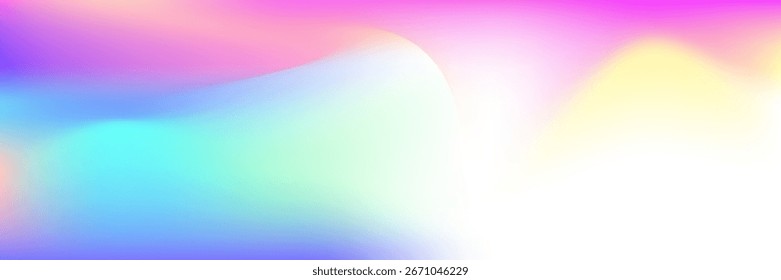 Gradiente Iridescente. Textura Do Holograma. Brilhante Convite Gasolina. Malha Metálica. Fantasia Fluida. Plano de fundo azul. Resumo do histórico. Superfície Pop. Gradiente iridescente violeta