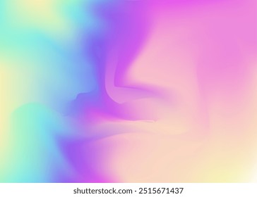 Iridescent Gradient. Holographic Background. Minimal Cover. Pearlescent Texture. Shiny Vector. Neon Multicolor Invitation. Violet Blur Texture. Metalic Light. Pink Iridescent Gradient