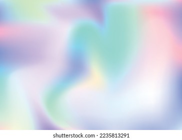 Iridescent Gradient. Holographic Texture. Hologram Texture. Metal Gasoline Brochure. Shiny Effect. Digital Card. Purple Pop Background. Kawaii Fluid. Blue Iridescent Gradient