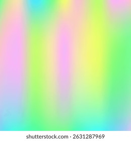 Iridescent Gradient. Holographic Texture. Hologram Texture. Hippie Blur Background. Pop Effect. Neon Foil. Graphic Fluid. Metal Holography Illustration. Green Iridescent Gradient