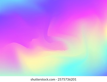 Iridescent Gradient. Minimal Foil. Neon Futuristic Template. Holographic Texture. Shiny Glitch. Purple Pop Background. Chrome Paper. Pearlescent Texture. Blue Iridescent Gradient