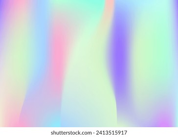 Iridescent Gradient. Pearlescent Texture. Retro Effect. Metal Geometric Template. Plastic Mesh. Purple Neon Background. Abstract Texture. Cosmos Cover. Pink Iridescent Gradient