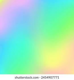 Degradado iridiscente. Textura perlescente. Cartel brillante. Lámina de arcoiris. Fondo de neón hippie. Tapa metálica. Textura holográfica. Plantilla de Holografía Pop. Degradado iridiscente rosado
