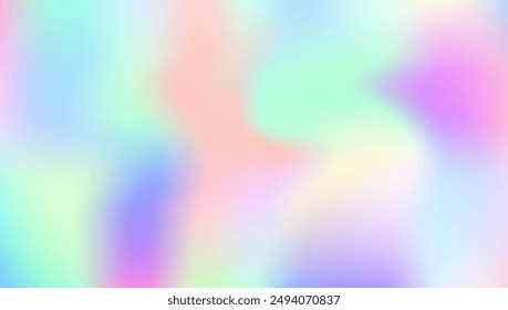 Iridescent Gradient. Pink Metal Texture. Hologram Background. Fantasy Fluid. Pearlescent Background. Soft Futuristic Illustration. Modern Mesh. Neon Banner. Violet Iridescent Gradient