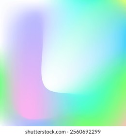 Iridescent Gradient. Retro Surface. Hippie Blur Texture. Pop Geometry Illustration. Graphic Flyer. Hologram Texture. Abstract Background. Shiny Cover. Blue Iridescent Gradient