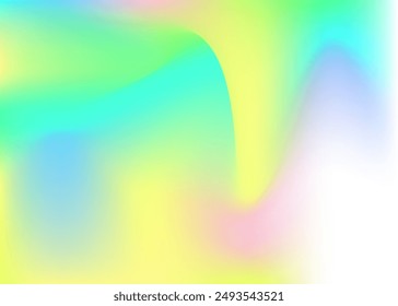 Iridescent Gradient. Soft Cover. Blur Glitter. Psychedelic Shiny Background. Abstract Background. Pastel Foil. Retro Gasoline Backdrop. Holographic Texture. Green Iridescent Gradient