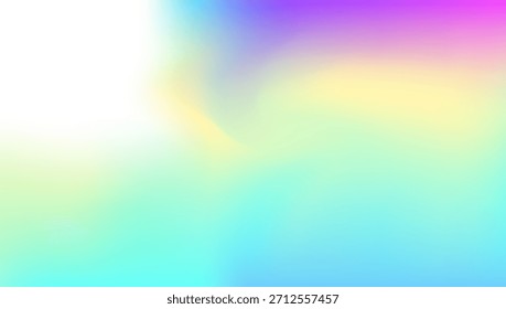 Gradiente iridiscente. Malla de moda. Pop Glitch. Fondo holográfico. Textura suave púrpura. Folleto futurista retro. Volante líquido. Fondo del holograma. Gradiente iridiscente violeta