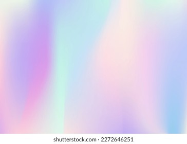 Iridescent Gradient. Vintage Light. Pop Design. Pearlescent Texture. Metal Spectrum Template. Hologram Texture. Pink Shiny Background. Liquid Paper. Blue Iridescent Gradient