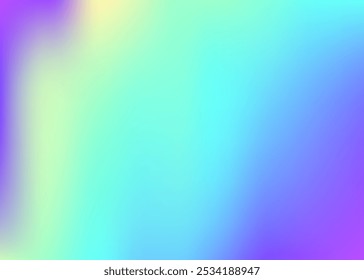 Iridescent Gradient. Violet Metal Texture. Pearlescent Background. Holographic Background. Shiny Futuristic Backdrop. Fantasy Paper. Cosmos Mesh. Soft Vector. Blue Iridescent Gradient