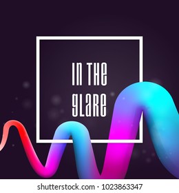 Iridescent hologram vector background of abstract composition. Play of colors in the multicolored spiral. For decorate wallpaper and futuristic concepts.