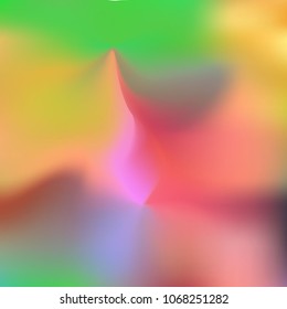 Iridescent holographic background. Foil rainbow texture. Abstract soft pastel colors backdrop. Trendy creative vector cosmic gradient. Vibrant print illustration. Creative neon template for banner.