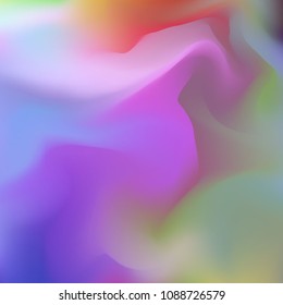 Iridescent holographic background. Foil rainbow texture. Abstract soft pastel colors backdrop. Trendy creative vector cosmic gradient. Vibrant print illustration. Creative neon template for banner.