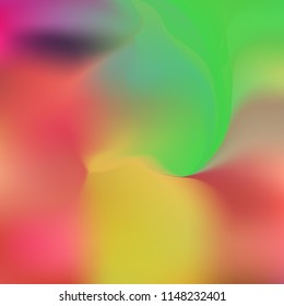 Iridescent holographic background. Foil rainbow texture. Abstract soft pastel colors backdrop. Trendy creative vector cosmic gradient. Vibrant print illustration. Creative neon template for banner.