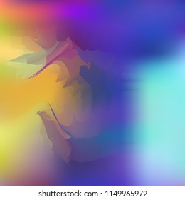 Iridescent holographic background. Foil rainbow texture. Abstract soft pastel colors backdrop. Trendy creative vector cosmic gradient. Vibrant print illustration. Creative neon template for banner.