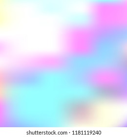 Iridescent holographic background. Foil rainbow texture. Abstract soft pastel colors backdrop. Trendy creative vector cosmic gradient. Vibrant print illustration. Creative neon template for banner.