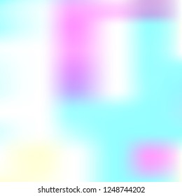 Iridescent holographic background. Foil rainbow texture. Abstract soft pastel colors backdrop. Trendy creative vector cosmic gradient. Vibrant print illustration. Creative neon template for banner.