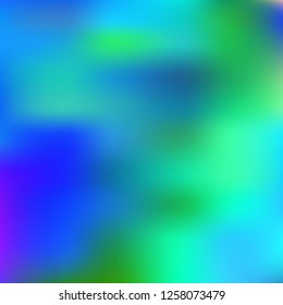 Iridescent holographic background. Foil rainbow texture. Abstract soft pastel colors backdrop. Trendy creative vector cosmic gradient. Vibrant print illustration. Creative neon template for banner.