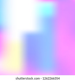 Iridescent holographic background. Foil rainbow texture. Abstract soft pastel colors backdrop. Trendy creative vector cosmic gradient. Vibrant print illustration. Creative neon template for banner.