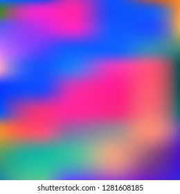 Iridescent holographic background. Foil rainbow texture. Abstract soft pastel colors backdrop. Trendy creative vector cosmic gradient. Vibrant print illustration. Creative neon template for banner.
