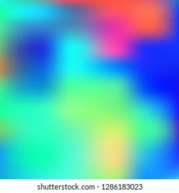 Iridescent holographic background. Foil rainbow texture. Abstract soft pastel colors backdrop. Trendy creative vector cosmic gradient. Vibrant print illustration. Creative neon template for banner.