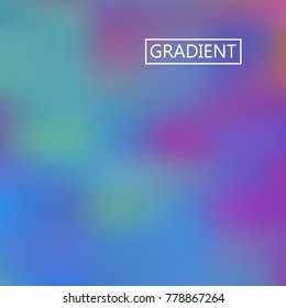 Iridescent holographic background. Foil rainbow texture. Abstract soft pastel colors backdrop. Trendy creative vector cosmic gradient. Vibrant print illustration. Creative neon template for banner.