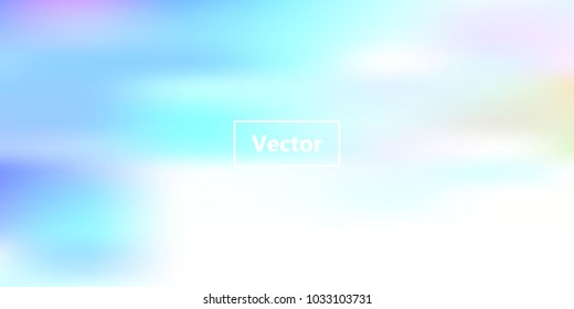 Iridescent holographic background. Spring rainbow texture. Abstract soft pastel colors backdrop. Trendy creative vector cosmic gradient. Vibrant print illustration. Creative neon template for banner.