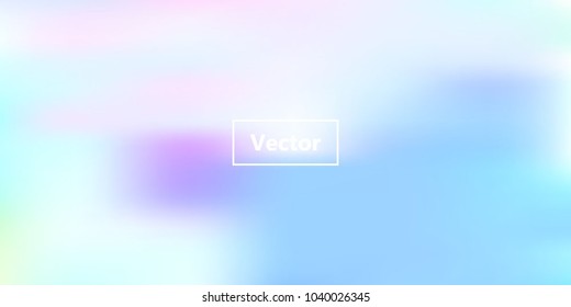 Iridescent holographic background. Spring rainbow texture. Abstract soft pastel colors backdrop. Trendy creative vector cosmic gradient. Vibrant print illustration. Creative neon template for banner.