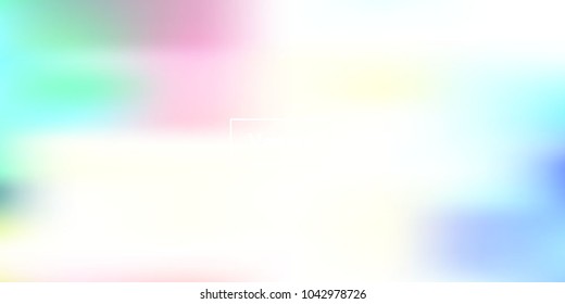Iridescent holographic background. Spring rainbow texture. Abstract soft pastel colors backdrop. Trendy creative vector cosmic gradient. Vibrant print illustration. Creative neon template for banner.