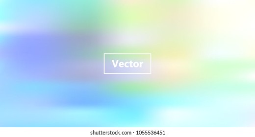 Iridescent holographic background. Spring rainbow texture. Abstract soft pastel colors backdrop. Trendy creative vector cosmic gradient. Vibrant print illustration. Creative neon template for banner.