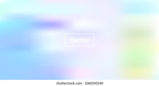 Iridescent holographic background. Spring rainbow texture. Abstract soft pastel colors backdrop. Trendy creative vector cosmic gradient. Vibrant print illustration. Creative neon template for banner.