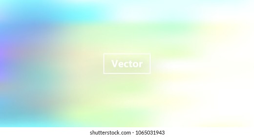 Iridescent holographic background. Spring rainbow texture. Abstract soft pastel colors backdrop. Trendy creative vector cosmic gradient. Vibrant print illustration. Creative neon template for banner.