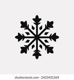 Iridescent ice-bloom snowfla icon - Simple Vector Illustration