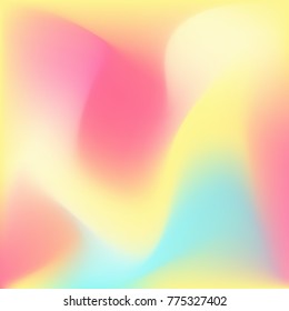 Iridescent light colorful background, vibrant liquid foggy shapes