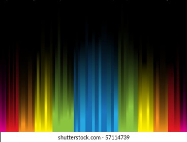 Iridescent light on a black background