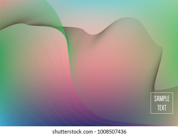 Iridescent neon colored minimal horizontal business background. Funky glitch banner, futuristic tech digital wallpaper. Bright colors pearlescent sparkling vibrant illustration. Luxury modern design.