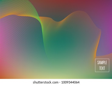 Iridescent neon colored minimal horizontal business background. Funky glitch banner, futuristic tech digital wallpaper. Bright colors pearlescent sparkling vibrant illustration. Luxury modern design.