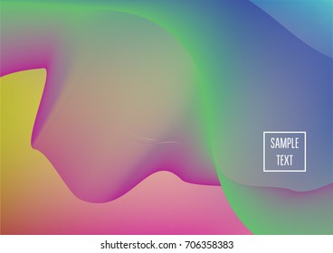 Iridescent neon colored minimal horizontal business background. Funky glitch banner, futuristic tech digital wallpaper. Bright colors pearlescent sparkling vibrant illustration. Luxury modern design.