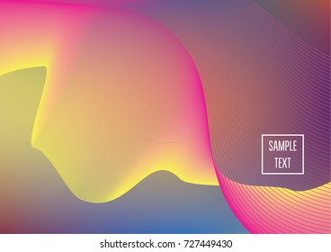 Iridescent neon colored minimal horizontal business background. Funky glitch banner, futuristic tech digital wallpaper. Bright colors pearlescent sparkling vibrant illustration. Luxury modern design.