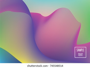 Iridescent neon colored minimal horizontal business background. Funky glitch banner, futuristic tech digital wallpaper. Bright colors pearlescent sparkling vibrant illustration. Luxury modern design.