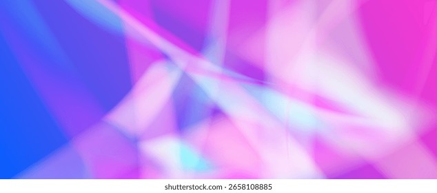 Iridescent Prism Background. Rainbow Light Leak Effect.  Bokeh Aura And Abstract Shine With Diamond Rays And Lens Refraction. Iridescent Crystal Prism Background With Light.