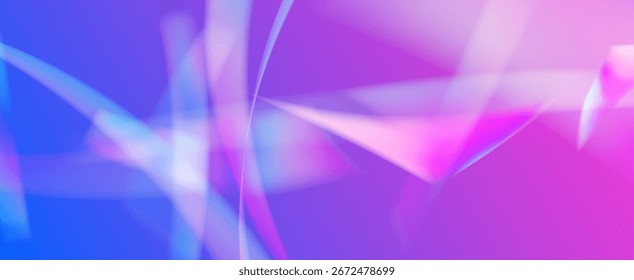 Iridescent Prism Background. Rainbow Light Leak Effect.  Gradient Aurora With A Soft Texture, Rays Of Sunlight, And Glass Refraction. Iridescent Crystal Prism Background With Light.