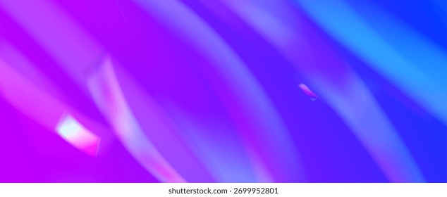 Iridescent Prism Background. Rainbow Light Leak Effect.  Glitter Ray And Diamond Gradient With Glow Overlay On Transparent Film. Iridescent Crystal Prism Background With Light.